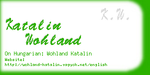 katalin wohland business card